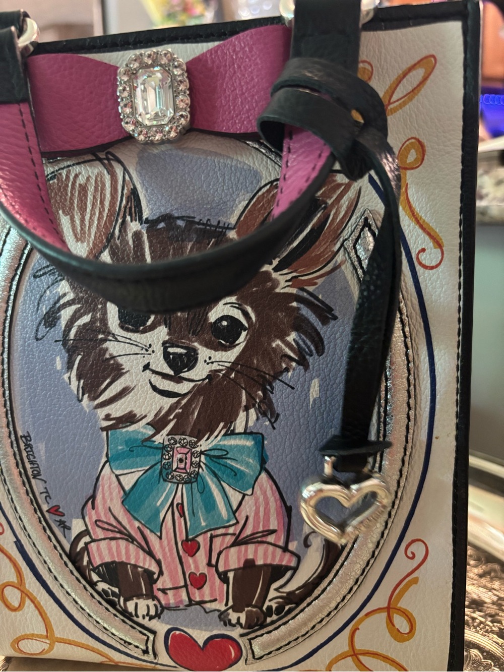 Brighton purse. True story of Jack the Chihuahua and Beauty & Minature Poodle.